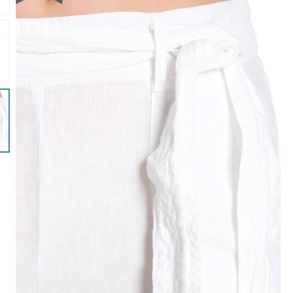 THREEDOTS WHITE LINEN PANTS M - Picture 3 of 7